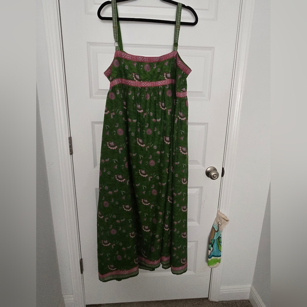 Green and Pink Floral Maxi Dress -Natural Life - Picture 4 of 8